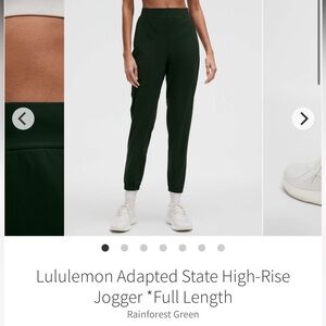 lululemon athletica Women's adapted state Jogger - Rainforest Green 10